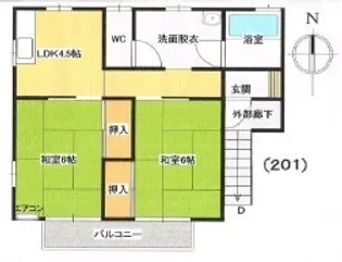 セゾンハウス【1階】の間取り