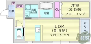 PIA蒲町2【1階】の間取り