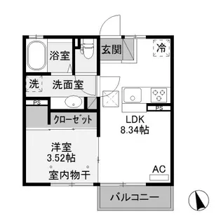 エタルナ倉賀野 II【1階】の間取り
