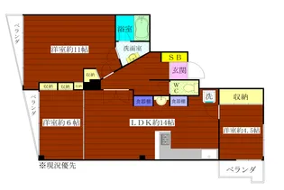 東京都台東区東浅草1【マンション】の間取り