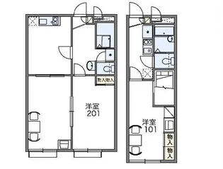レオパレスエタップ【2階】の間取り