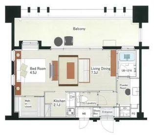 THE PALACE NAGAHAMA BAY【2階】の間取り