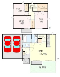 広島県広島市安佐南区緑井7【一戸建】の間取り