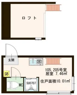 ROSSO上北沢【2階】の間取り