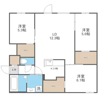 Le Clair minamimaruyama(ルクレールミナミマルヤ【2階】の間取り