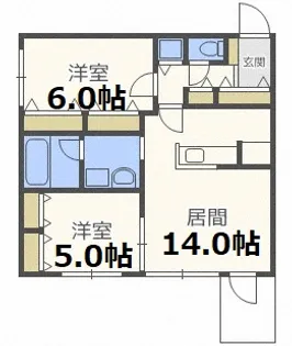 モルティーニ東札幌【4階】の間取り