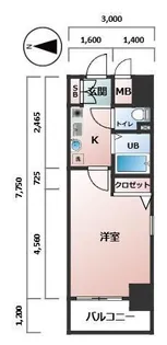 エスリード同心第5【8階】の間取り