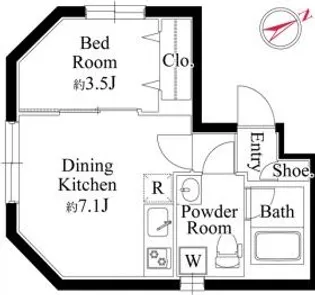ジュネス蒲田【3階】の間取り