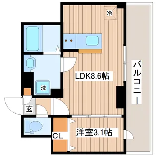 Peace長町【2階】の間取り
