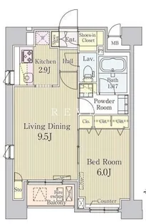 クレール日本橋【6階】の間取り