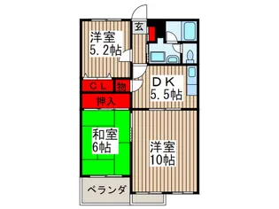 メゾン・ドゥ・アンソレイ【1階】の間取り