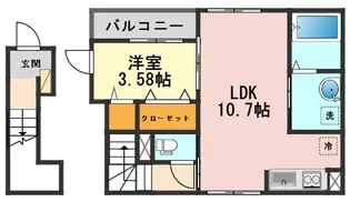 東京都葛飾区新小岩4【アパート】の間取り