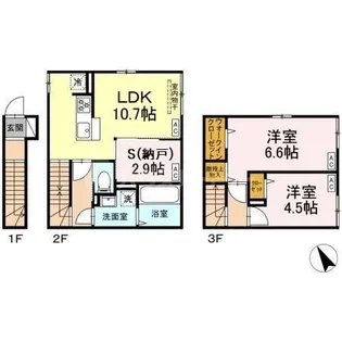 セレスティア柴又IV【2階】の間取り