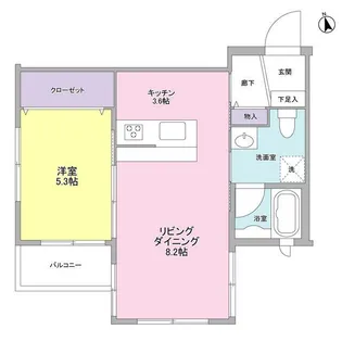 プティ・ピスィーヌ【1階】の間取り