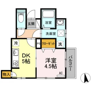 ヒルズ新宮苑【1階】の間取り