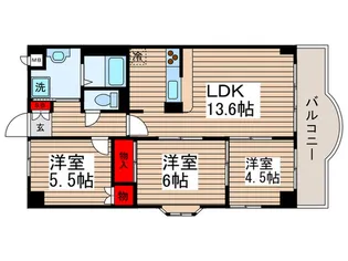 フロリッシュ南行徳【3階】の間取り