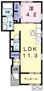 マリソル【1階】の間取り