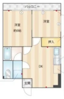 第2フラワーパレス【3階】の間取り