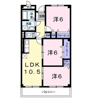 ニューサンライズ【4階】の間取り