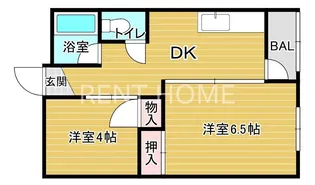 HY宝持マンション【4階】の間取り