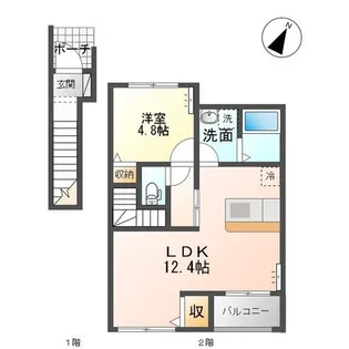 サンフラワー【2階】の間取り