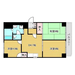 レック西長堀マンション【10階】の間取り