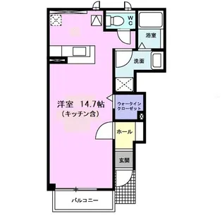 プレイン上峰I【1階】の間取り