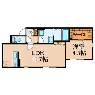 仮称)中央区宮崎町計画【1階】の間取り