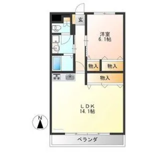 メゾンソレール【3階】の間取り