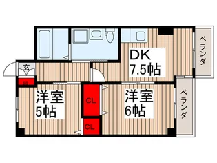 フラット竹の塚【5階】の間取り