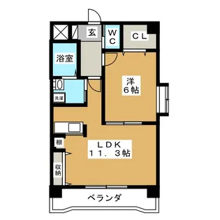 グラン・シャリオ【6階】の間取り