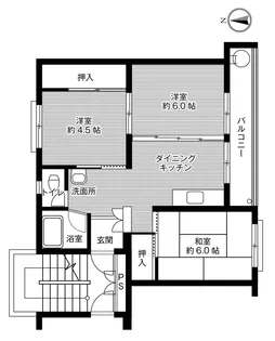 ビレッジハウス櫛引2号棟【5階】の間取り