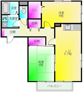ココ・ソレジオ A棟【2階】の間取り