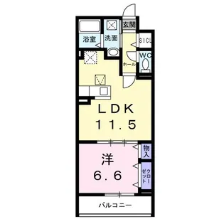 アンジュ シマモト【1階】の間取り