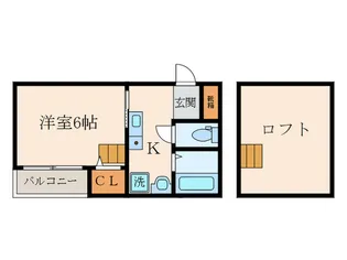 アイリス大物【2階】の間取り