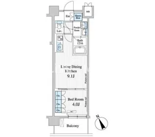 プレノ清澄庭園【4階】の間取り