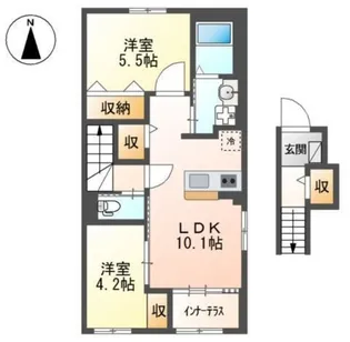 エルアンジェル【2階】の間取り