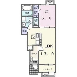 ベルフィオーレII【1階】の間取り