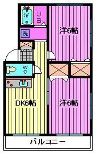 横田ハイツ【2階】の間取り