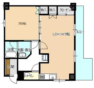 カレッツァ桑野【3階】の間取り