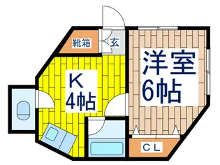 サンロイヤル池上【1階】の間取り