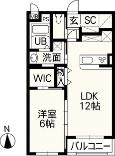 ホワイトステージ・熊本西【2階】の間取り