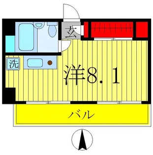 ダイアパレス北千住【5階】の間取り