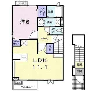 グレイスフルA【2階】の間取り