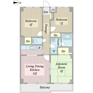 アジャンタ調布【3階】の間取り