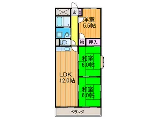MAYUMIウエストサイド楠葉【3階】の間取り
