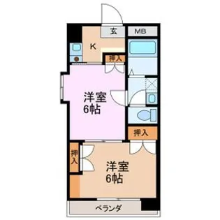 ヴィラ・グリーンボール【5階】の間取り