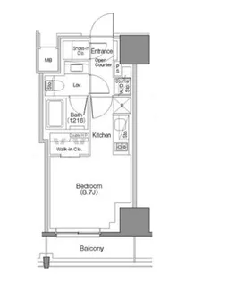 ザ・パークハビオSOHO大手町【6階】の間取り