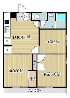 ステイションハウス金子【3階】の間取り