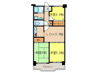 シェモア平野【12階】の間取り